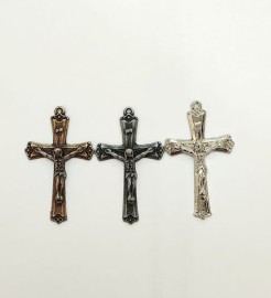 Crucifixo Metal  4,5 x 2,6 cm  C/03 Unidades